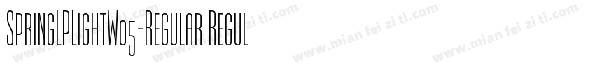SpringLPLightW05-Regular Regular字体转换
